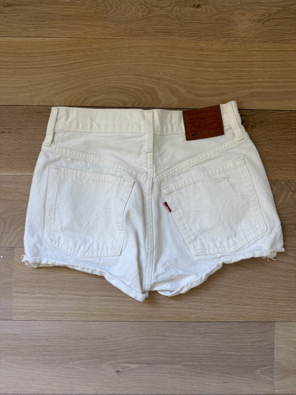 Levi's 501 Button-fly White Denim Cutoff Shorts NWOT